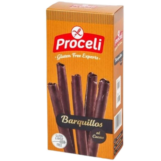 Barquillos con Chocolate sin gluten 80g Proceli