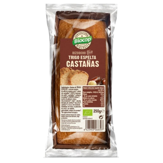 Bizcocho Castañas Trigo Espelta Eco 250g Biocop