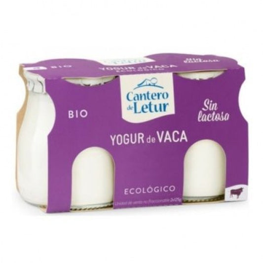 Yogur ecológico de Vaca sin Lactosa 2x125gr El Cantero de Letur