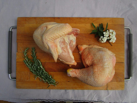 Half pastured chicken in quarters (1.1-1.3 kg)