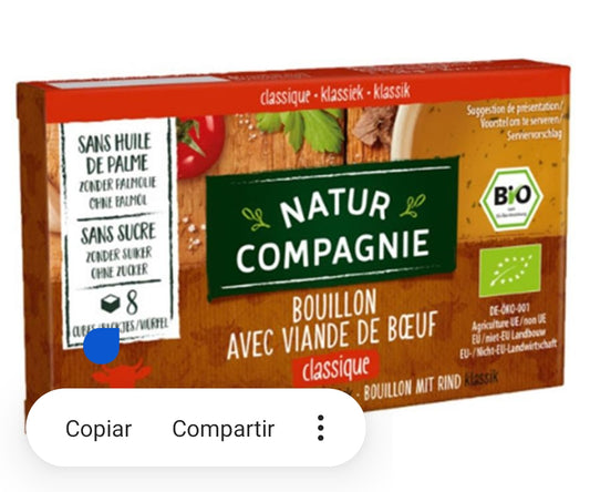 Organic beef broth tablets 80g Natur Compagnie