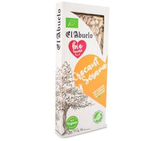 Turron crocant y sesamo Eco Vegan SinGluten 200g El Abuelo