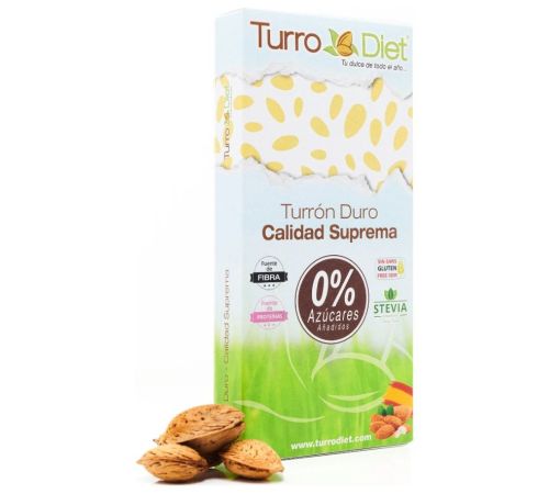 Turron Duro de Almendra SinAzucar SinGluten 150g Turro Diet