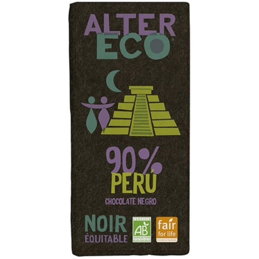 Peruvian Dark Chocolate 90 Organic 100g Altereco 